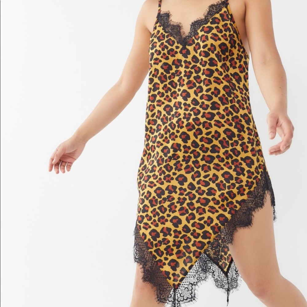 Urban Outfitters Cheetah Print Slip Dress